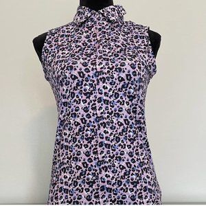 CS Ladies Sleeveless Cheetah Print Polo